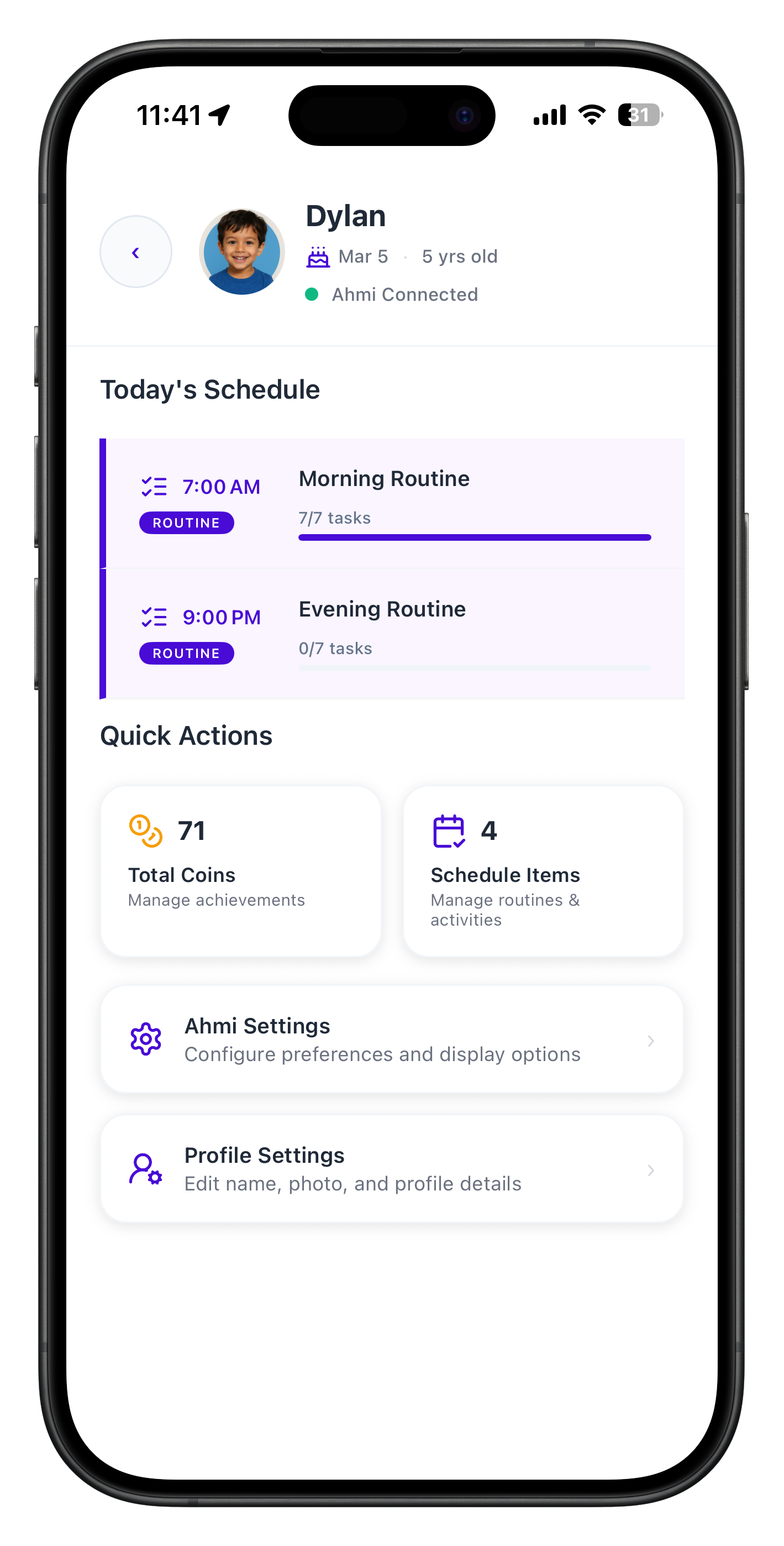 Ahmi parent companion mobile app